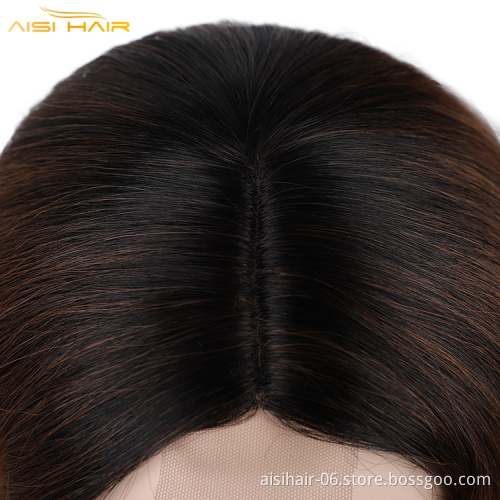 Aisi Hair Part Side Curly Wavy Bob Wig Natural Black Short Bob Synthetic Wig High Temperature Fiber Hair Cosplay Wig for Women